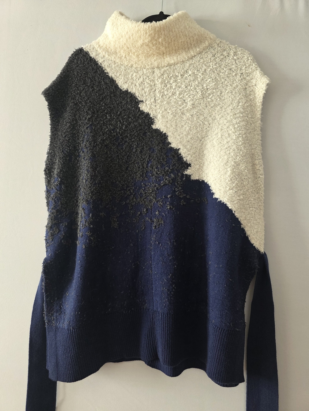 lululemon athletica Navy, Cream & Charcoal Colorblock Turtleneck Sweater